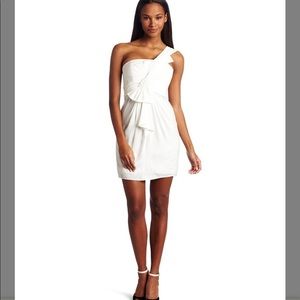 BCBGMaxzaria White one shoulder dress